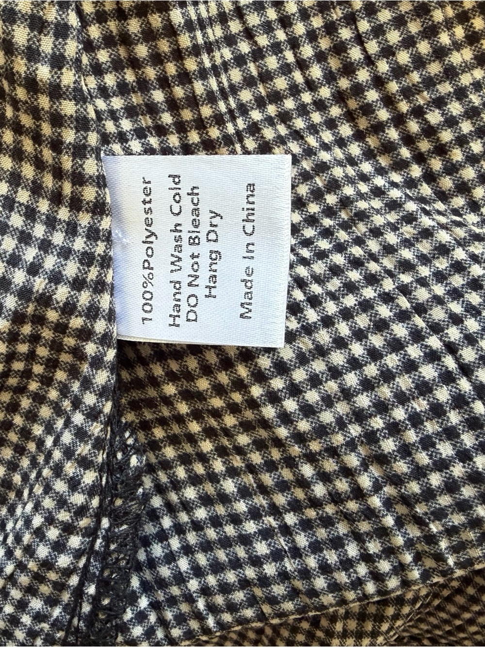 Mod Ref Black and Beige Gingham Ruffle Maxi Wrap Skirt - Picture 5 of 5